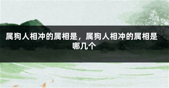 属狗人相冲的属相是，属狗人相冲的属相是哪几个