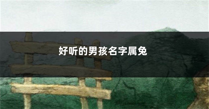 好听的男孩名字属兔