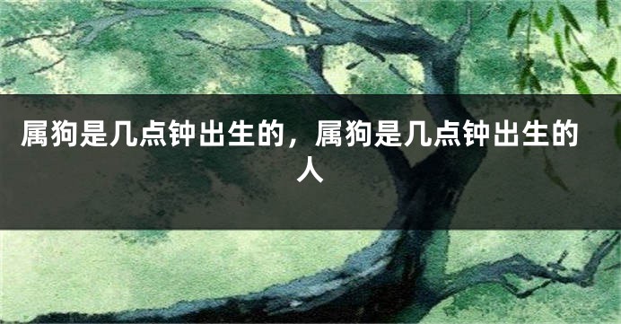 属狗是几点钟出生的，属狗是几点钟出生的人