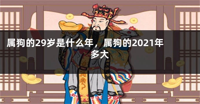 属狗的29岁是什么年，属狗的2021年多大