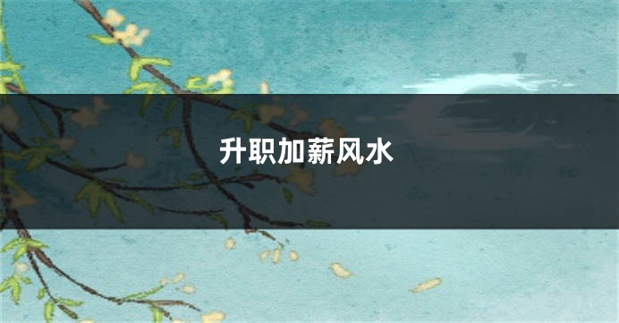 升职加薪风水