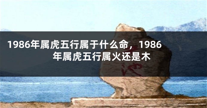1986年属虎五行属于什么命，1986年属虎五行属火还是木