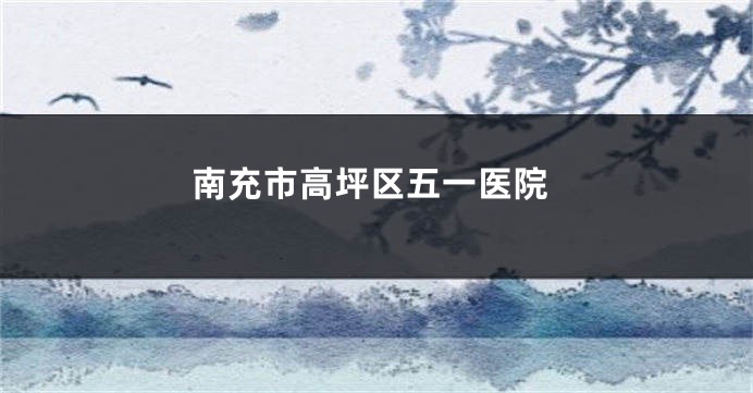 南充市高坪区五一医院