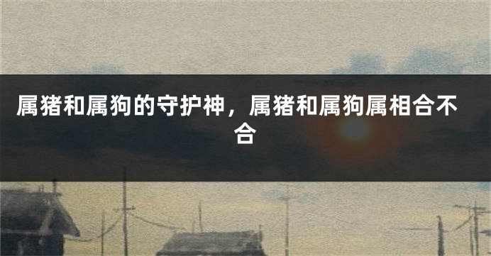 属猪和属狗的守护神，属猪和属狗属相合不合