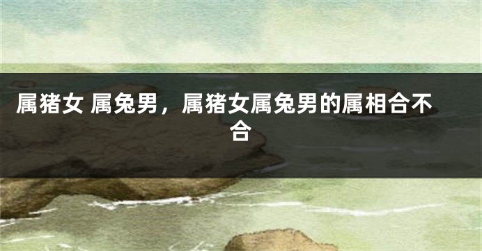 属猪女 属兔男，属猪女属兔男的属相合不合