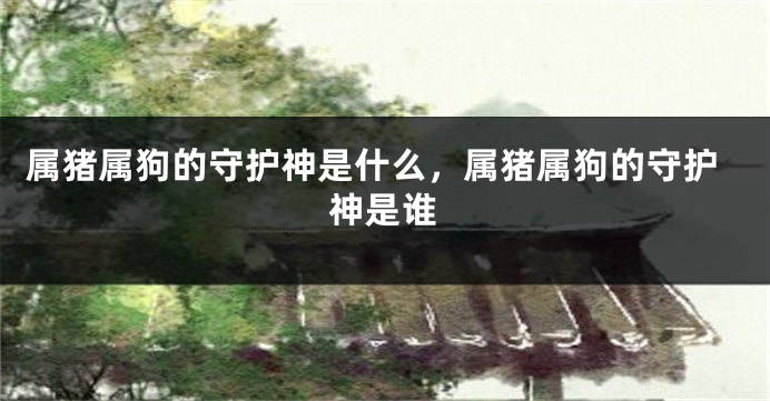 属猪属狗的守护神是什么，属猪属狗的守护神是谁