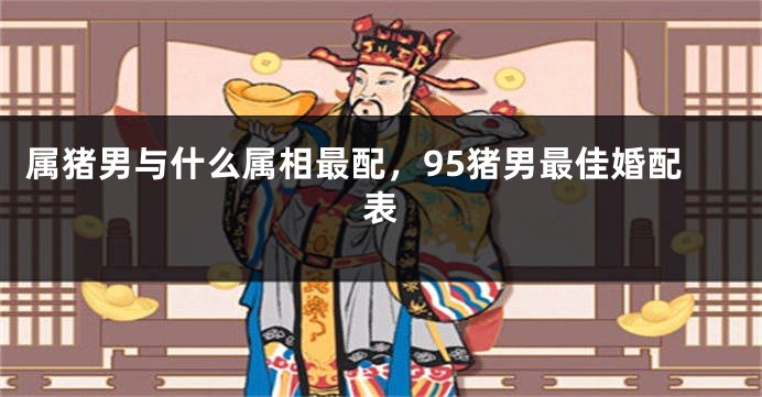 属猪男与什么属相最配，95猪男最佳婚配表