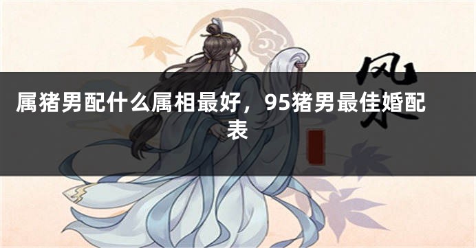 属猪男配什么属相最好，95猪男最佳婚配表