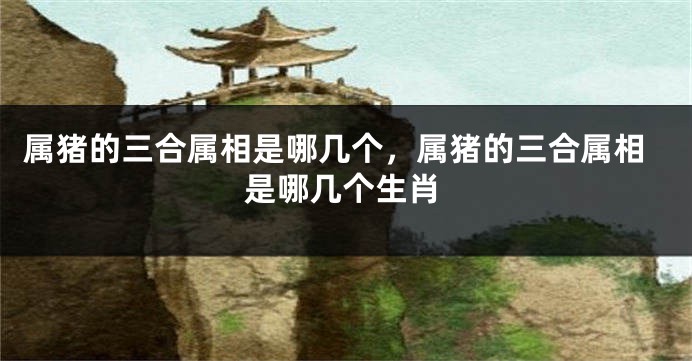 属猪的三合属相是哪几个，属猪的三合属相是哪几个生肖