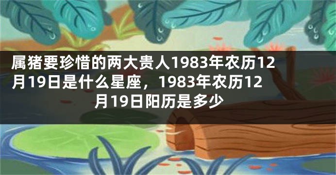 属猪要珍惜的两大贵人1983年农历12月19日是什么星座，1983年农历12月19日阳历是多少