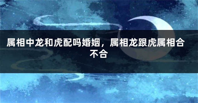 属相中龙和虎配吗婚姻，属相龙跟虎属相合不合