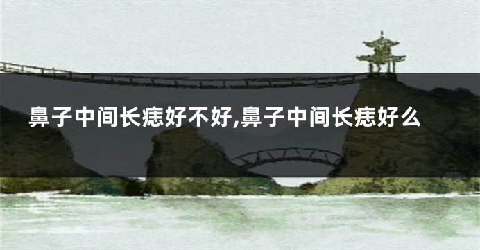 鼻子中间长痣好不好,鼻子中间长痣好么