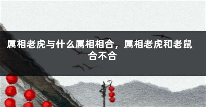 属相老虎与什么属相相合，属相老虎和老鼠合不合
