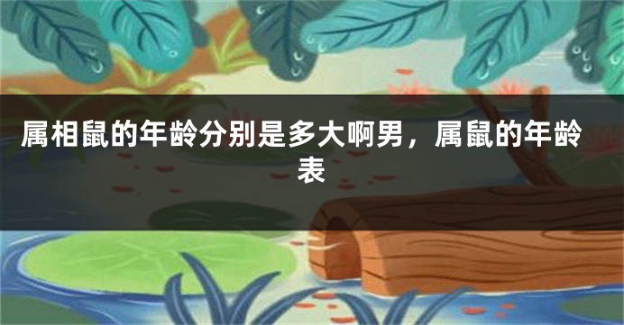 属相鼠的年龄分别是多大啊男，属鼠的年龄表