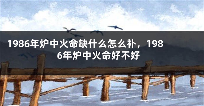 1986年炉中火命缺什么怎么补，1986年炉中火命好不好