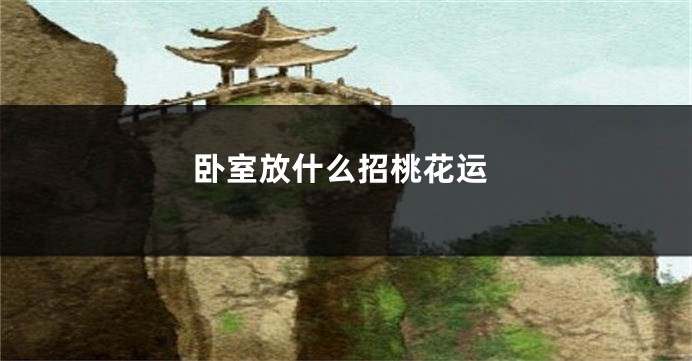卧室放什么招桃花运