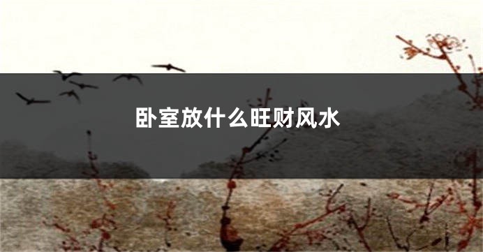 卧室放什么旺财风水