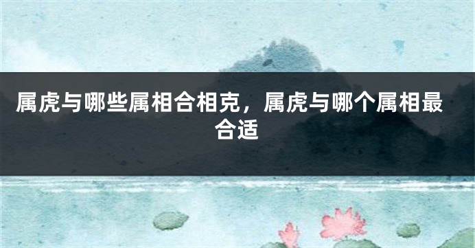 属虎与哪些属相合相克，属虎与哪个属相最合适