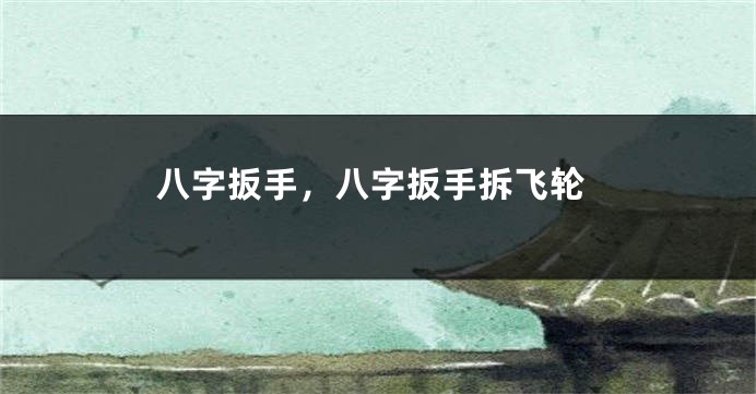 八字扳手，八字扳手拆飞轮