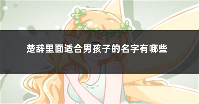 楚辞里面适合男孩子的名字有哪些
