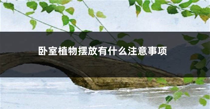 卧室植物摆放有什么注意事项