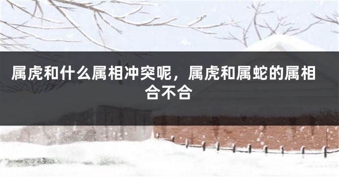 属虎和什么属相冲突呢，属虎和属蛇的属相合不合