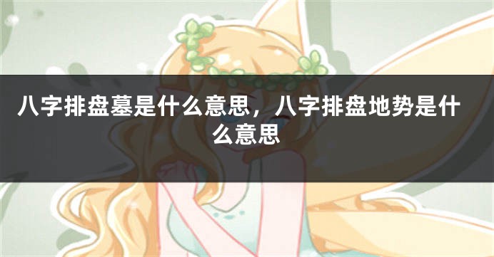 八字排盘墓是什么意思，八字排盘地势是什么意思