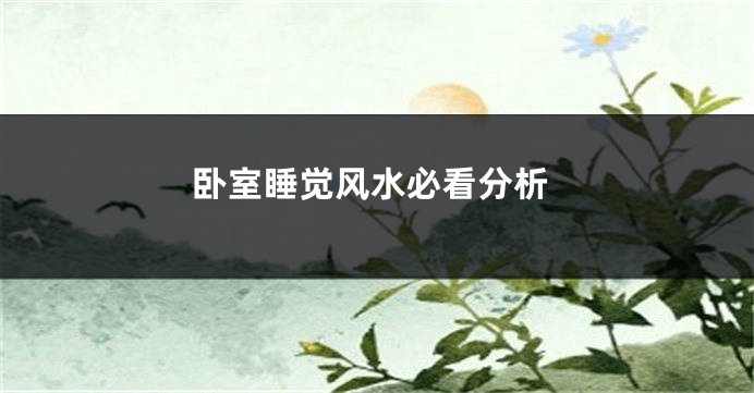 卧室睡觉风水必看分析