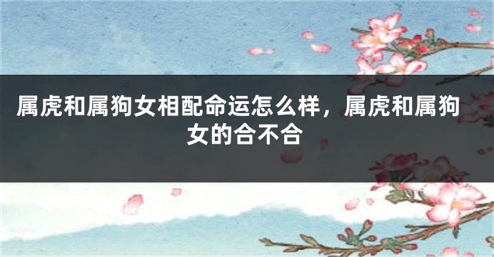 属虎和属狗女相配命运怎么样，属虎和属狗女的合不合