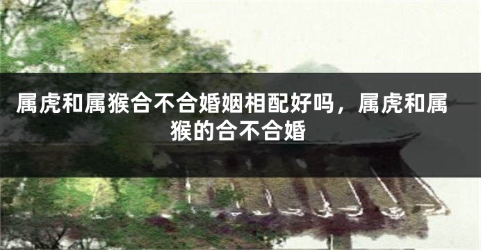 属虎和属猴合不合婚姻相配好吗，属虎和属猴的合不合婚