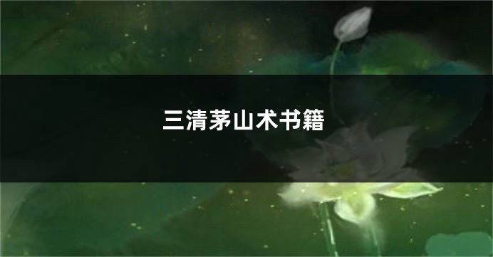 三清茅山术书籍