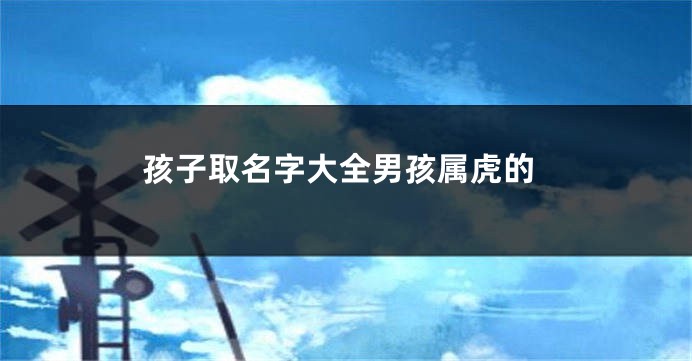 孩子取名字大全男孩属虎的