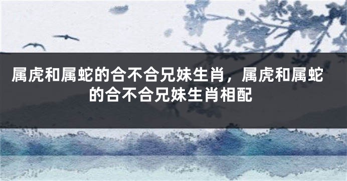 属虎和属蛇的合不合兄妹生肖，属虎和属蛇的合不合兄妹生肖相配