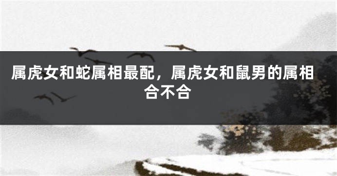属虎女和蛇属相最配，属虎女和鼠男的属相合不合