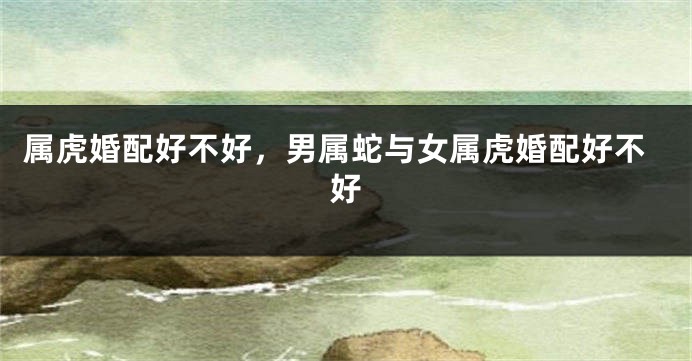 属虎婚配好不好，男属蛇与女属虎婚配好不好