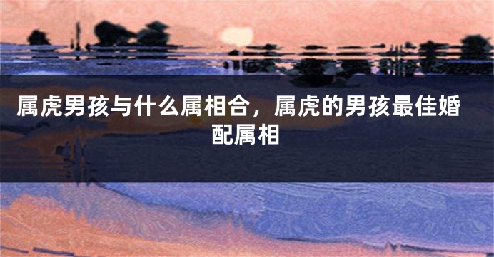 属虎男孩与什么属相合，属虎的男孩最佳婚配属相