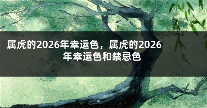 属虎的2026年幸运色，属虎的2026年幸运色和禁忌色