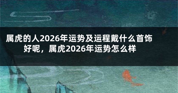 属虎的人2026年运势及运程戴什么首饰好呢，属虎2026年运势怎么样