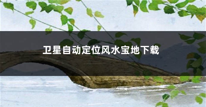 卫星自动定位风水宝地下载