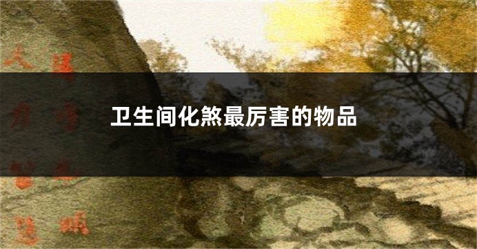 卫生间化煞最厉害的物品