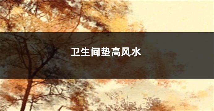 卫生间垫高风水