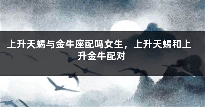 上升天蝎与金牛座配吗女生，上升天蝎和上升金牛配对