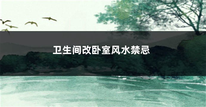 卫生间改卧室风水禁忌