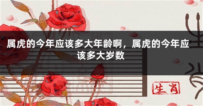 属虎的今年应该多大年龄啊，属虎的今年应该多大岁数