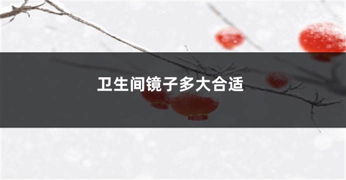 卫生间镜子多大合适
