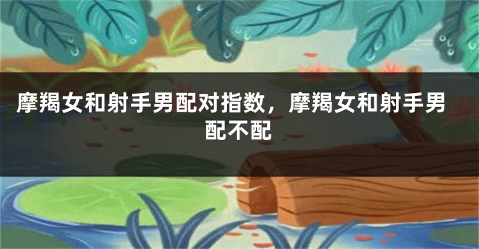 摩羯女和射手男配对指数，摩羯女和射手男配不配
