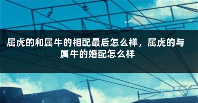 属虎的和属牛的相配最后怎么样，属虎的与属牛的婚配怎么样