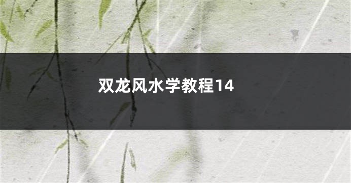 双龙风水学教程14