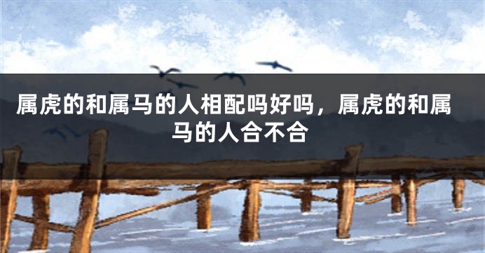 属虎的和属马的人相配吗好吗，属虎的和属马的人合不合