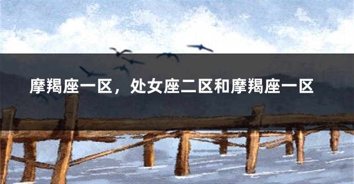 摩羯座一区，处女座二区和摩羯座一区
